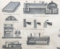 Старинная гравюра «Сульфат», бумага, Брокгауз и Ефрон​, Санкт-Петербург, 1900-е