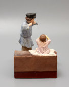 Скульптурная группа «Крестьянские дети», бисквит, Гарднер, 1870-1890 гг.