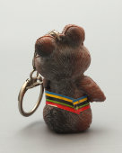 Сувенирный брелок для ключей «Олимпийский мишка», Олимпиада-80, каучук, СССР, 1980 г.