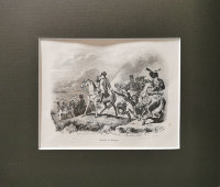 Гравюра в паспарту «Наполеон в Ваграмской битве» (Bataille de Wagram), Гораций Верне, Европа, 19 в.