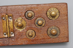 Старинные аптекарские, медицинские весы, латунь, дерево, Европа, 19 в.