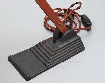 Винтажная настольная лампа нотариуса, банкира в стиле ар-деко «Horax», металл, чугун, Германия, 1930-е