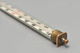 Старинный ртутный дорожный медицинский градусник, термометр в металлическом футляре, Jenaer Normalglass для Е. Э. Розенберг, Германия, нач. 20 в.