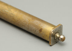 Старинный ртутный дорожный медицинский градусник, термометр в металлическом футляре, Jenaer Normalglass для Е. Э. Розенберг, Германия, нач. 20 в.