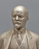Кабинетный бюст «В. И. Ленин», скульптор Н. А. Теплов, силумин, СССР, 1970-е