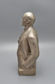 Кабинетный бюст «В. И. Ленин», скульптор Н. А. Теплов, силумин, СССР, 1970-е