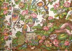 Большая старинная скатерть «Дивный сад», Трёхгорная мануфактура, г. Москва, 1-я четв. 20 в.