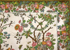 Большая старинная скатерть «Дивный сад», Трёхгорная мануфактура, г. Москва, 1-я четв. 20 в.