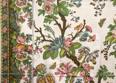 Большая старинная скатерть «Дивный сад», Трёхгорная мануфактура, г. Москва, 1-я четв. 20 в.