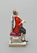 Статуэтка-миниатюра «Галантный кавалер», фарфор, Эрнст Боне и сыновья (Ernst Bohne & Söhne), Тюрингия, Германия, 1900-1910 гг.