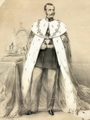 Литография «Его Величество Государь Император Александр II», Русский художественный листок В. Тимма № 36, 1856 г.