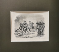 Гравюра в паспарту «Наполеон перед войсками в битве при Йене» (Bataille d