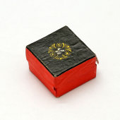 Винтажные советские запонки с натуральным янтарем в коробке, белый металл, Рига, 1958-60 гг.