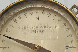 Старинный компас, № 13766, Густав Герлях (G. Gerlach)​, Варшава, н. 20 в.