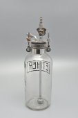 Старинная бутылка в стиле ар-деко для медицинского эфира, стекло, США, 1930-е
