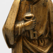 Старинная бронзовая печать «Апостол Петр с ключами от Рая», Россия, начало 20 века