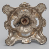 Старинный подсвечник в стиле модерн (Ар-нуво) с растительным декором для одной свечи, шпиатр, Франция, 1900-е