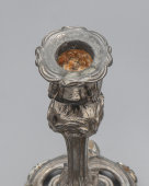 Старинный подсвечник в стиле модерн (Ар-нуво) с растительным декором для одной свечи, шпиатр, Франция, 1900-е