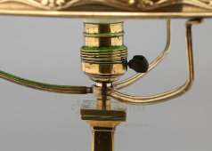 Старинная настольная лампа с зеленым абажуром, Россия, нач. 20 в.