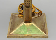 Старинная настольная лампа с зеленым абажуром, Россия, нач. 20 в.