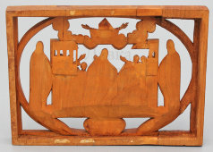 Старинная деревянная резная иконка «Успение Пресвятой Богородицы», Россия, 19 в.