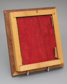 Старинная икона Николая Чудотворца в серебряном окладе 84 пробы и в киоте, Россия, 19 в.