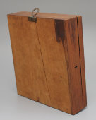 Старинная икона Николая Чудотворца в серебряном окладе 84 пробы и в киоте, Россия, 19 в.