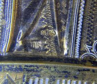 Старинная икона Николая Чудотворца в серебряном окладе 84 пробы и в киоте, Россия, 19 в.