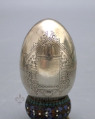 Шкатулка-яйцо серебряная в русском стиле, Россия, конец 19 века, серебро 84 пробы
