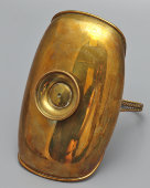 Винтажная конфетница в виде корзины с витой ручкой, латунь, Европа, 1940-50 гг.