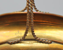 Винтажная конфетница в виде корзины с витой ручкой, латунь, Европа, 1940-50 гг.