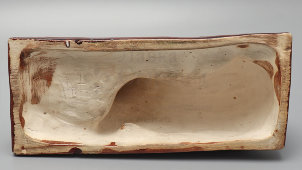 Фигурка «Собака породы бульдог», обливная керамика, Гжель, 1950-60 гг.