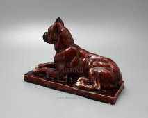 Советская керамическая статуэтка «Собака породы бульдог»