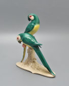 Статуэтка «Попугаи на ветке», фарфор, фабрика Hertwig & Co, Германия, 1941-58 гг.