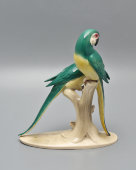 Статуэтка «Попугаи на ветке», фарфор, фабрика Hertwig & Co, Германия, 1941-58 гг.