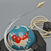 Сувенирный светильник, ночник «Ракета СССР», 1960-е, в рабочем состоянии