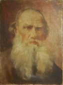 Портрет «Лев Николаевич Толстой», холст, масло, Россия, 19 в.