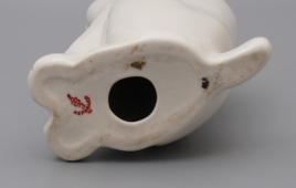 Фигурка «Рысь белая», Дмитровский фарфоровый завод в Вербилках, 1950-60 гг., фарфор.