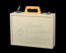 Подарочная шкатулка «Александр», мореный дуб, янтарь, мануфактура «Емельянов и сыновья»