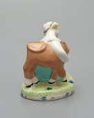 Статуэтка «Девочка с теленком», скульптор Кучкина Т. С., редкая роспись, фарфор ЛФЗ, 1930-е