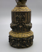 Антикварная керосиновая лампа, бронза, Европа, начало 20 века