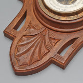 Старинная настенная метеостанция в деревянном корпусе: термометр и барометр, Е. Зальцфищ и Ко, Россия, кон. 19, нач. 20 вв.