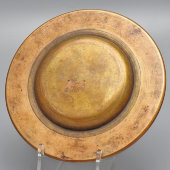 Старинная бронзовая пепельница «Дружба между Италией и Швейцарией в приграничных регионах», Европа, 1940-е