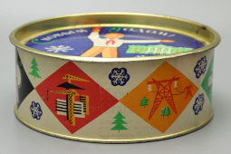 Жестяная коробка от новогоднего подарка «Пионер со звездой», Дом Союзов СССР, 1950-60 гг.