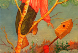 Советская шкатулка «Весна», художник В. Тюрев, п. Холуй, СССР, 1950-60 гг.