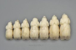 Комплект винтажных слоников из 7 штук, мрамор, редкость, СССР, 1960-70 гг.