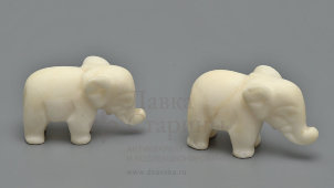 Комплект винтажных слоников из 7 штук, мрамор, редкость, СССР, 1960-70 гг.