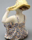 Советская фаянсовая статуэтка «Ветерок», ЗИК Конаково, автор Холодная М. П., СССР, 1960-е