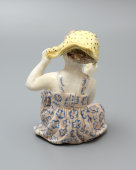 Советская фаянсовая статуэтка «Ветерок», ЗИК Конаково, автор Холодная М. П., СССР, 1960-е