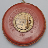 Старинная рулетка для измерений на железнодорожных путях, 10 м, кожаный корпус, Европа, кон. 19, нач. 20 вв.